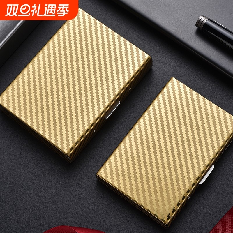 新型防盗刷防消磁卡包不锈钢多卡位男士便携商务卡夹大容量零钱包