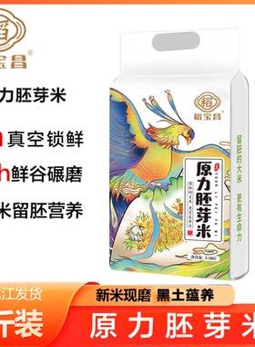 稻宝昌新米生态胚芽米2.5kg东北大米5斤糙米优质煮粥食用真空新鲜
