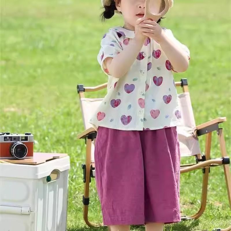 夏装短袖2025新款儿童洋气时髦衬衫短袖宝宝夏季衣服潮男童女童