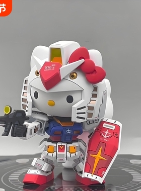 手工diy凯蒂猫网红潮玩模型玩具