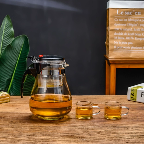 Чайный сервиз, чай, стеклянный заварочный чайник для домашнего использования