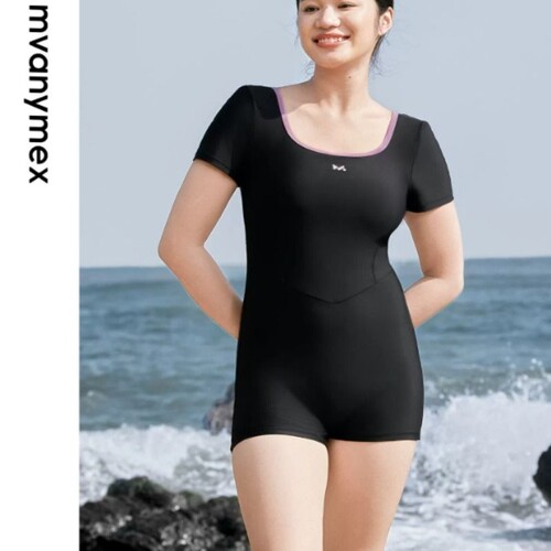 mvanymex泳衣女大码高级感2026新款泡温泉连体胖mm微胖遮肉游泳衣