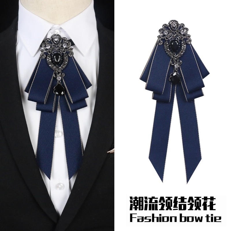 复古气质领结英伦学院风领花领针领带职业服装纯色配饰男女通用潮