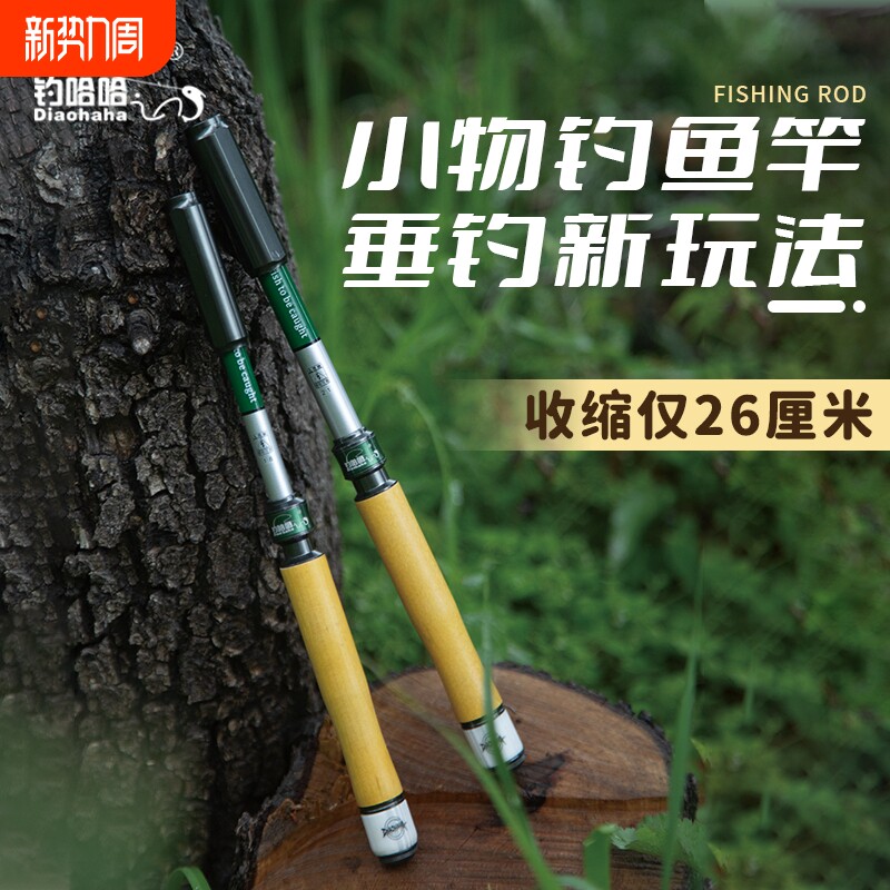 2025新款高碳迷你小物钓鱼竿袖珍溪流竿鲫鱼手竿便携小物鱼杆手杆