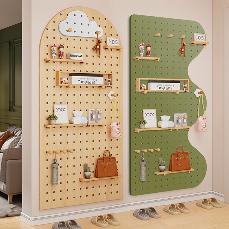 洞洞板置物架入户玄关