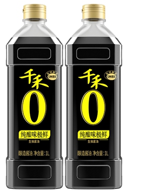 千禾酱油生抽0添加酿造1L调味品旗舰店正品头道家用原酿纯酿味精