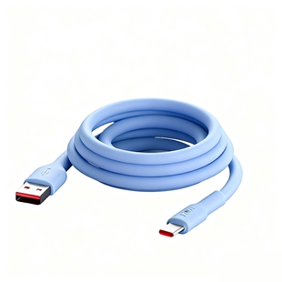 120W超级快充数据线适用华为荣耀安卓手机通用蓝色1.5米单条