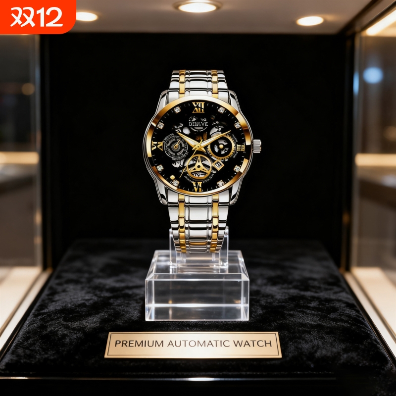 瑞士同款青少年初高中学生手表男款简约潮流全自动机械防水石英表