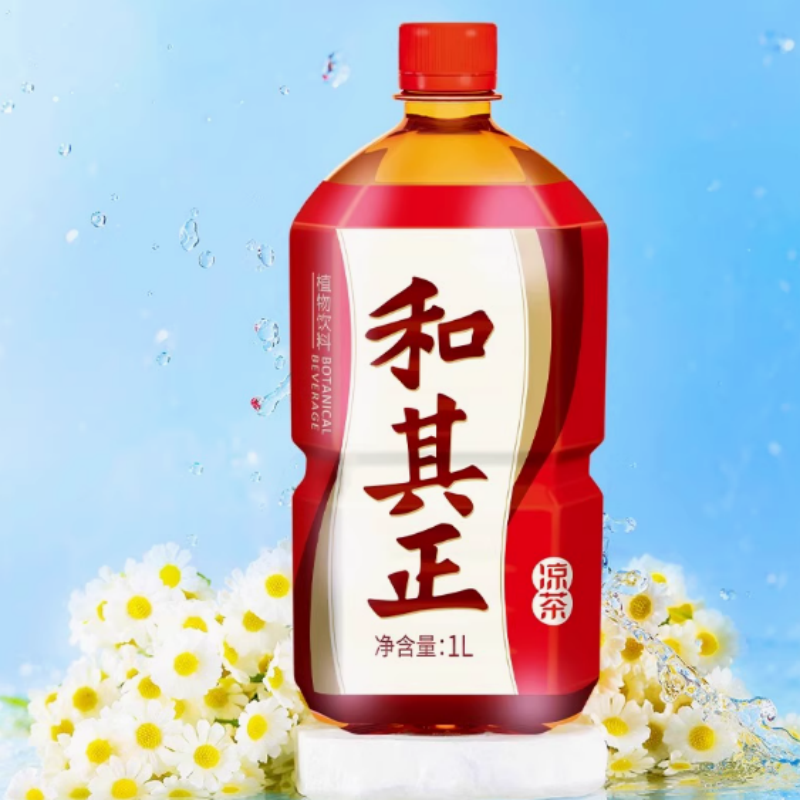 和其正凉茶植物饮料1L大瓶装出游清爽解腻囤货饮品 草本饮料YD