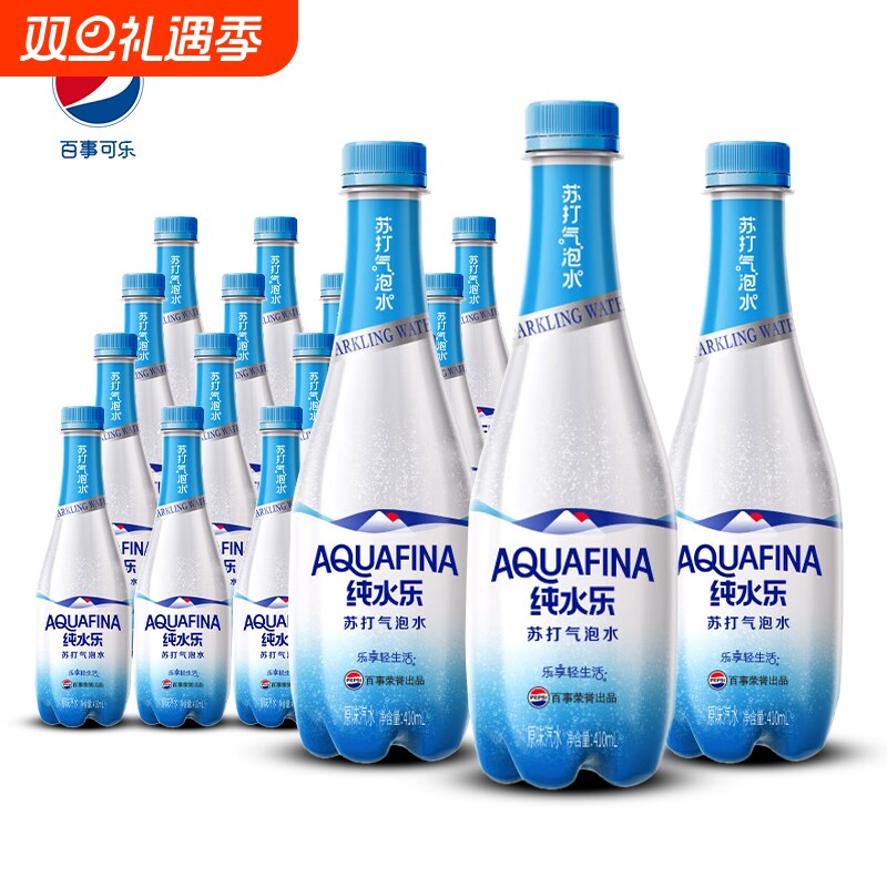 百事纯水乐苏打气泡水410ml*24瓶