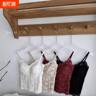 保暖吊带女款 文胸 加绒带胸垫显瘦背心内搭外穿打底蕾丝上衣秋冬季