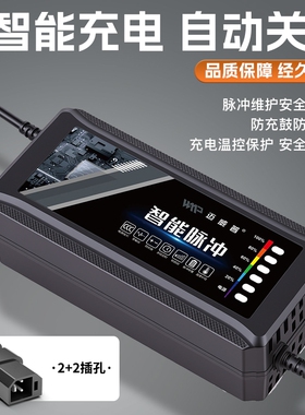 适配雅迪电动车电瓶充电器48V12AH60V72V20A新国标铅酸石墨烯通用