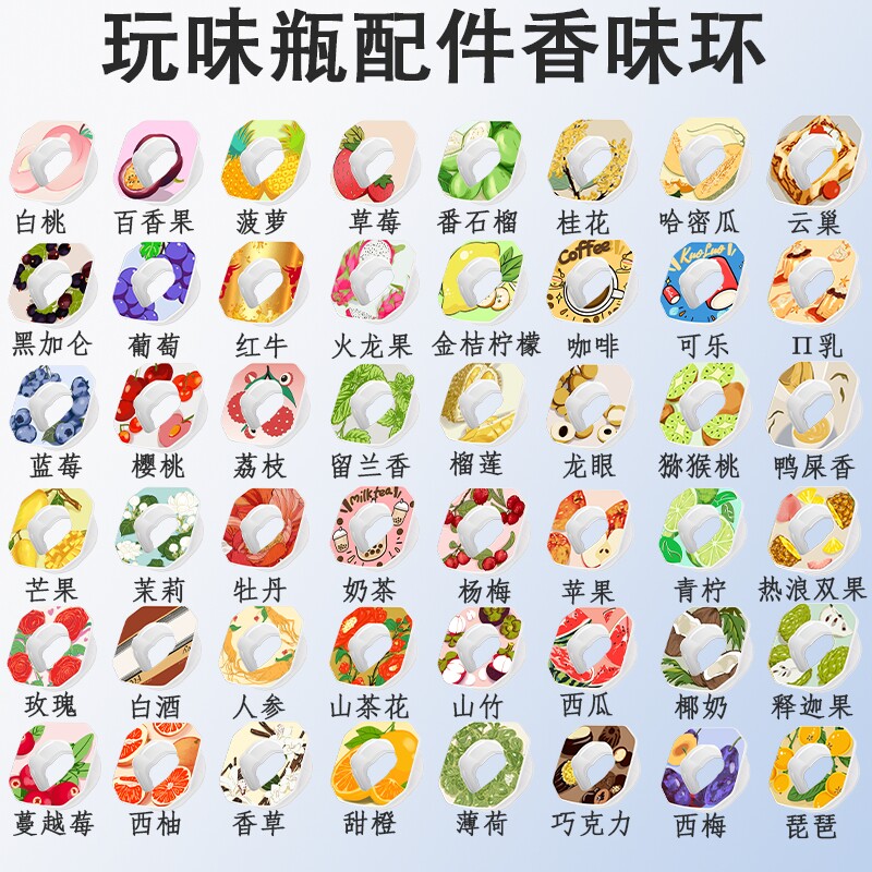 （10个装）joyfit香味环玩味环喷雾杯可用口味环创意健康喝水神器图片