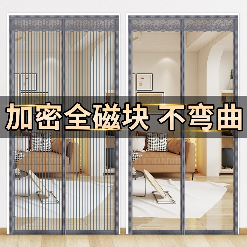 防蚊门帘2026新款金刚网加密磁块自吸免打孔家用卧室夏季防蝇纱窗图片