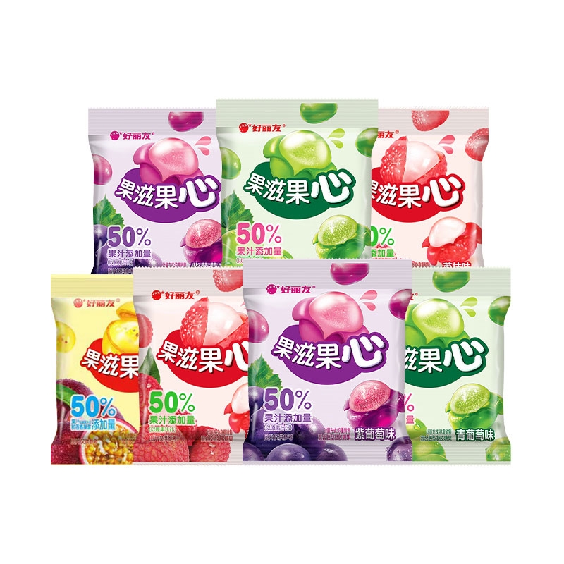 果滋果心剥皮软糖好丽友