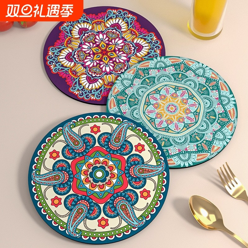 耐热茶垫杯垫隔热垫可爱餐桌垫防烫餐盘垫高颜值橡胶垫菜垫子