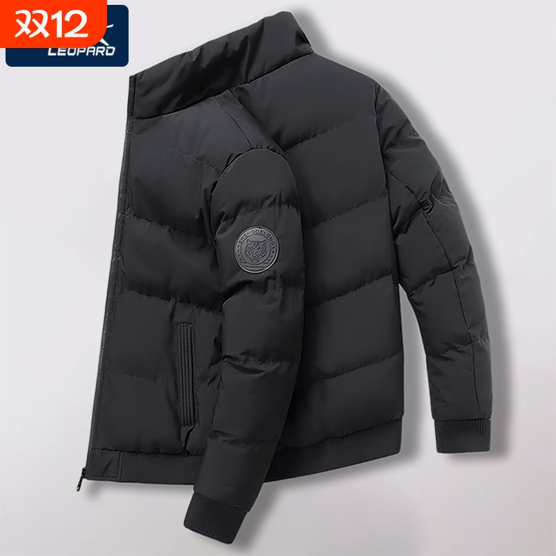 未来豹男立领保暖棉衣防风