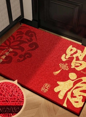 防尘免洗脚垫家用2026新款耐脏防滑红色丝圈门垫入户门地垫进⑥