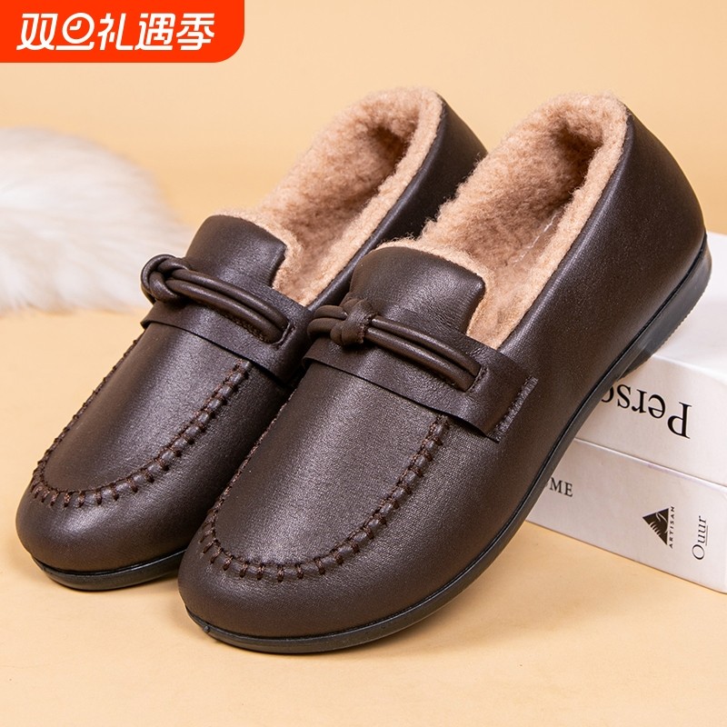 妈妈鞋中老年舒适不累脚豆豆鞋2025老北京布鞋女新款软底女鞋平底