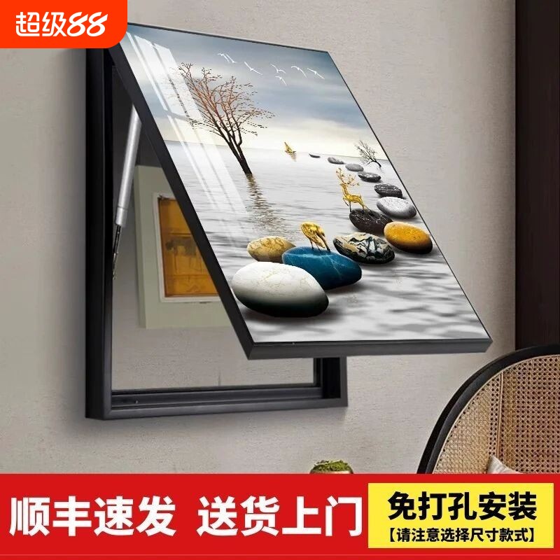 客厅走廊电表箱装饰画莺语简约图片