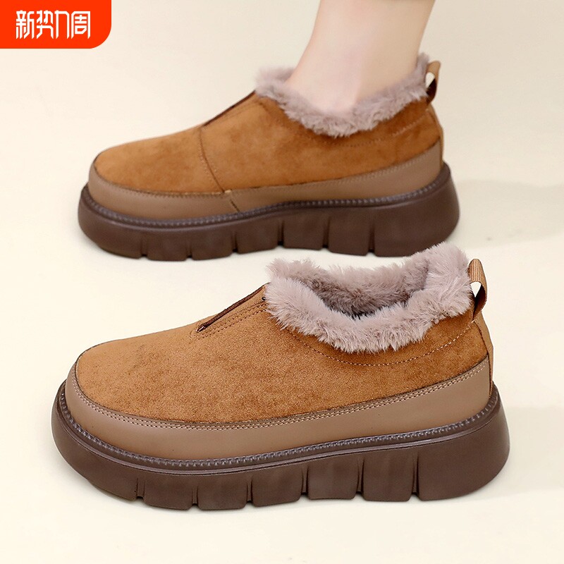 回力女鞋雪地靴女冬季新款老北京棉鞋女加绒加厚保暖防滑妈妈棉靴