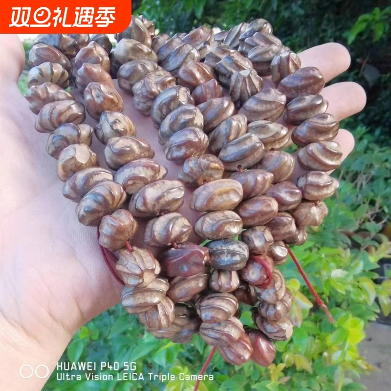 爆款龙骨菩提手串男女佛珠竖孔横孔随形108颗文玩盘玩单圈手串