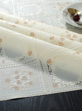 桌布防水防油免洗防烫pvc塑料茶几垫书桌垫ins布艺台布餐桌布方形