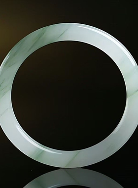 爆款仿天山翠手镯女款细条玉镯冰透飘花款细圆条镯子紫罗兰圈口