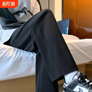 宽松运动裤 2025新款 阔腿裤 子男款 直筒裤 秋冬黑色长裤 休闲裤 裤 男士