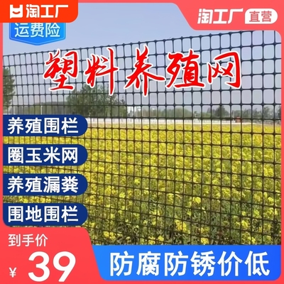 养鸡塑料网格围栏网拦鸡网家用养殖网鱼塘防护网围栏栅栏户外围墙