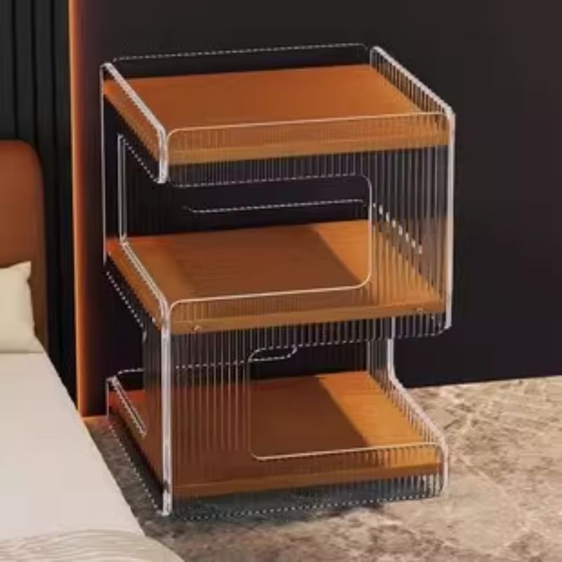 亚克力床头柜出租房用储物柜子高级感轻奢家用卧室创意床边小桌子