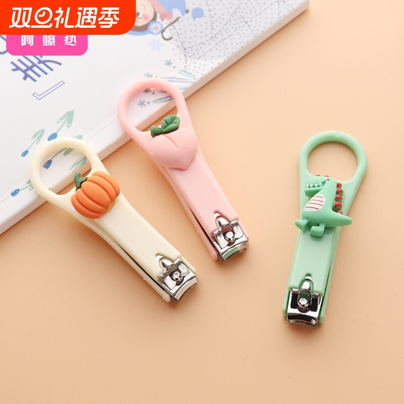 指甲刀B1pf0-易上手修剪甲面女可爱单个折叠美甲工具指甲钳剪刀