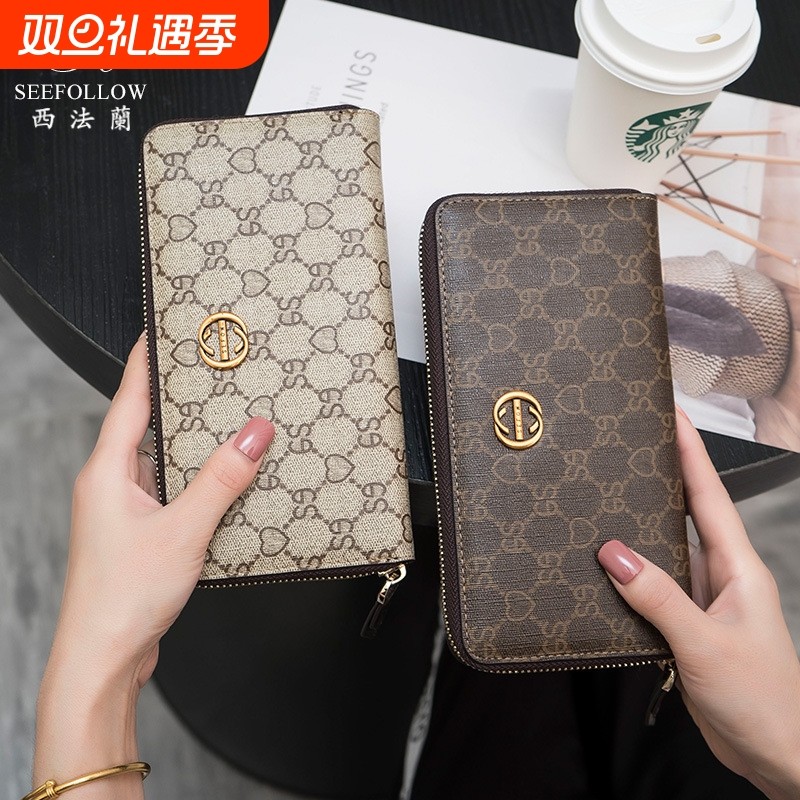 2025新款欧美时尚钱包女长款大容量多功能钱夹多卡位手拿包皮夹潮