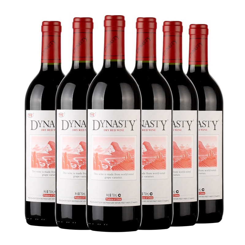 DYNASTY王朝津禧干红葡萄酒果香红酒750ml*6支瓶装整箱口粮餐酒