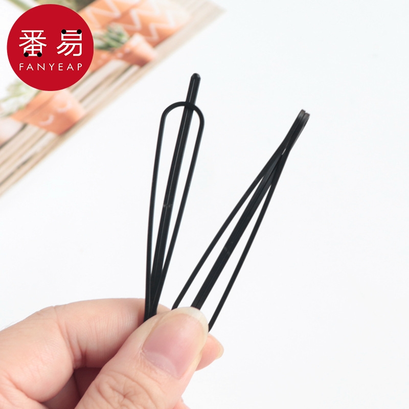 发夹/一字夹AD1sn0-黑色侧边刘海发卡后脑勺碎发整理头饰盘发