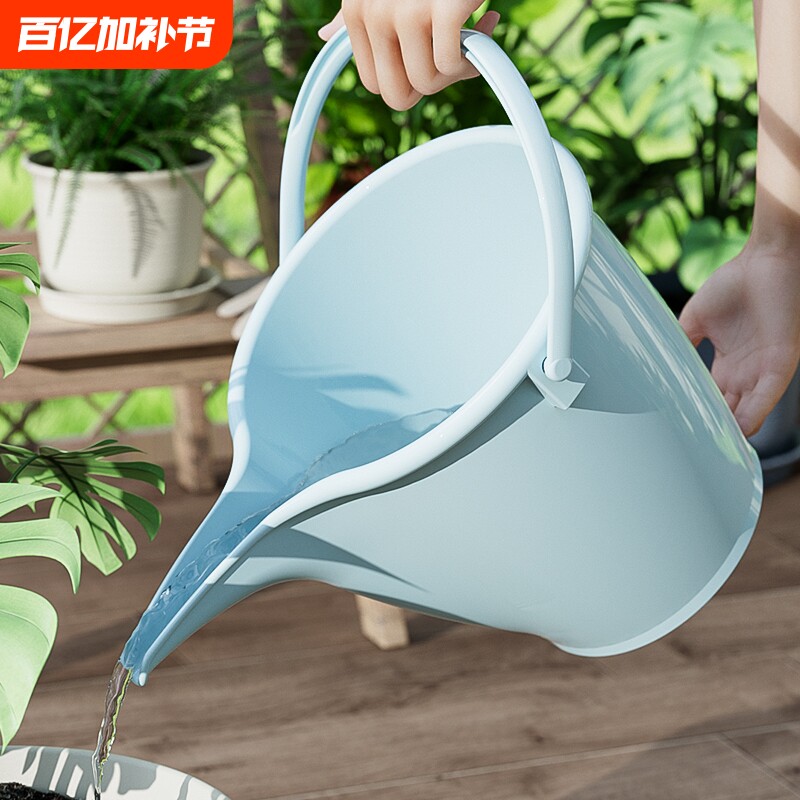 园艺水桶加厚塑料浇花桶8L家用手提浇水壶洒水壶尖嘴桶长嘴大容量