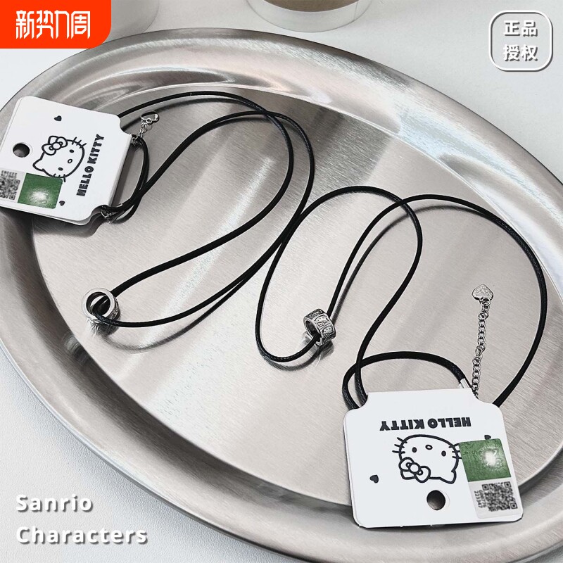 三丽鸥正版HelloKitty凯蒂猫项链女甜妹风合金小众可爱多层