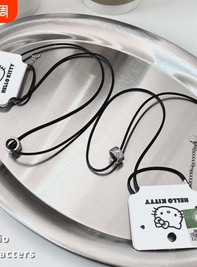 三丽鸥正版授权Hello Kitty凯蒂猫项链女甜妹风合金卡通小众可爱
