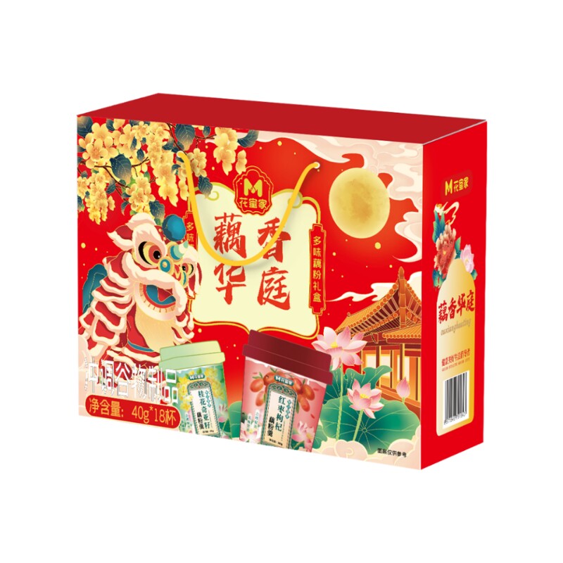 花蜜家藕粉羹礼盒款 礼盒装混合味40g*18杯