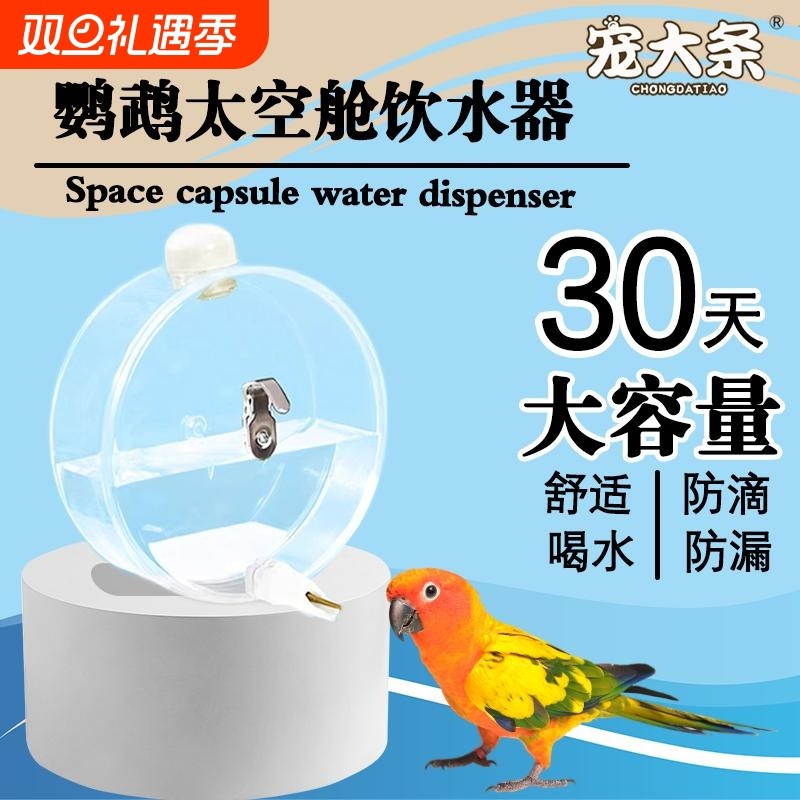 鹦鹉撞针饮水器虎皮牡丹玄凤专用自动小鸟喝水神器鸟用喂食大容量