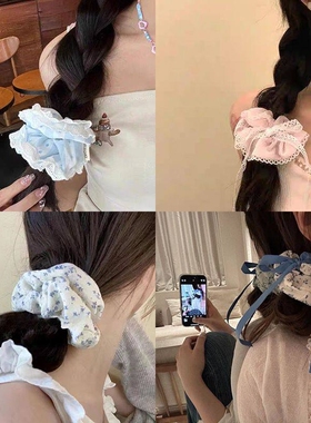 高弹力发圈女蝴蝶结大肠圈