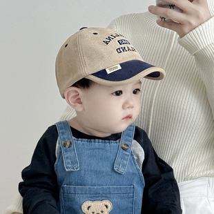 潮 男女小童鸭舌帽儿童韩版 宝宝帽子春秋时尚 百搭婴儿棒球帽秋冬款