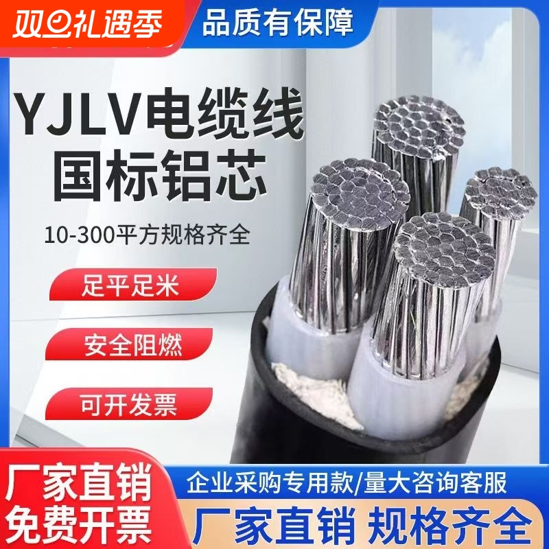 YJLV国标铝芯电线235芯6101625平方35铝50线户外铠装电缆线绝缘