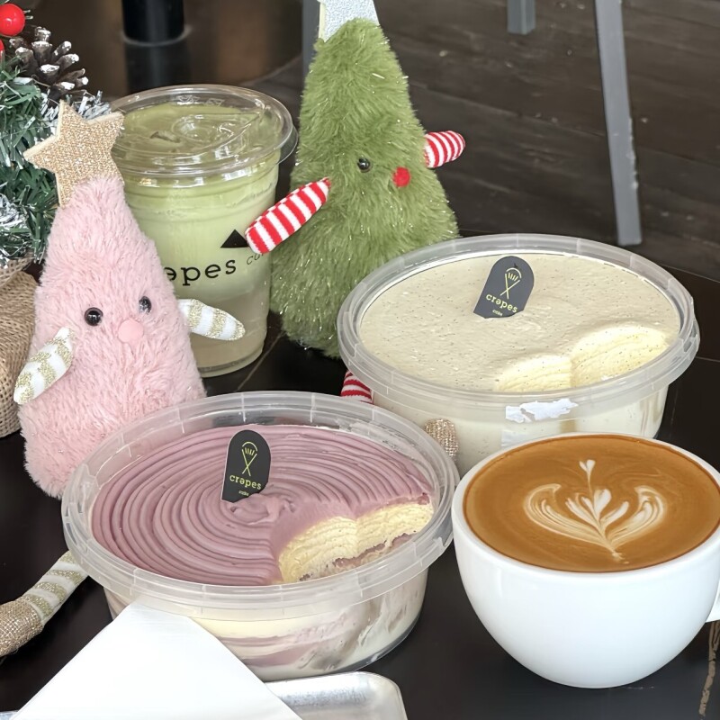 抹茶千层手作甜品特级抹茶多口味抹茶大溪地香草籽奶油千层蛋糕