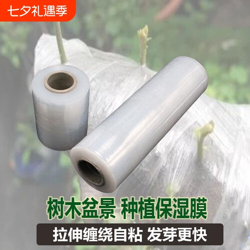 树木盆景生桩自粘保湿膜植物保温膜保鲜膜嫁接膜包树杆缠绕膜种植