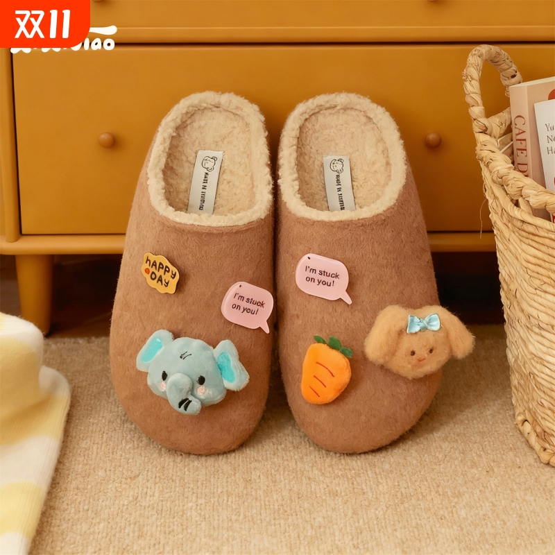 时尚学生一脚蹬网红舒适棉鞋