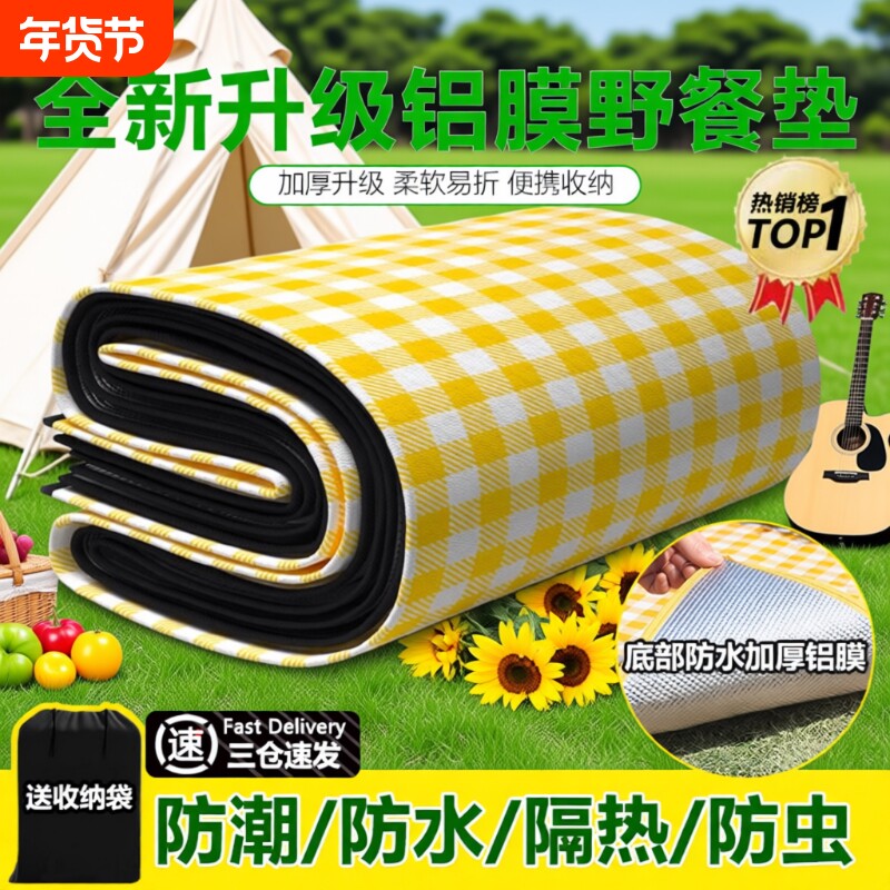 野餐垫防潮垫加厚专用户外露营便携帐篷地垫坐垫防水折叠地上睡觉