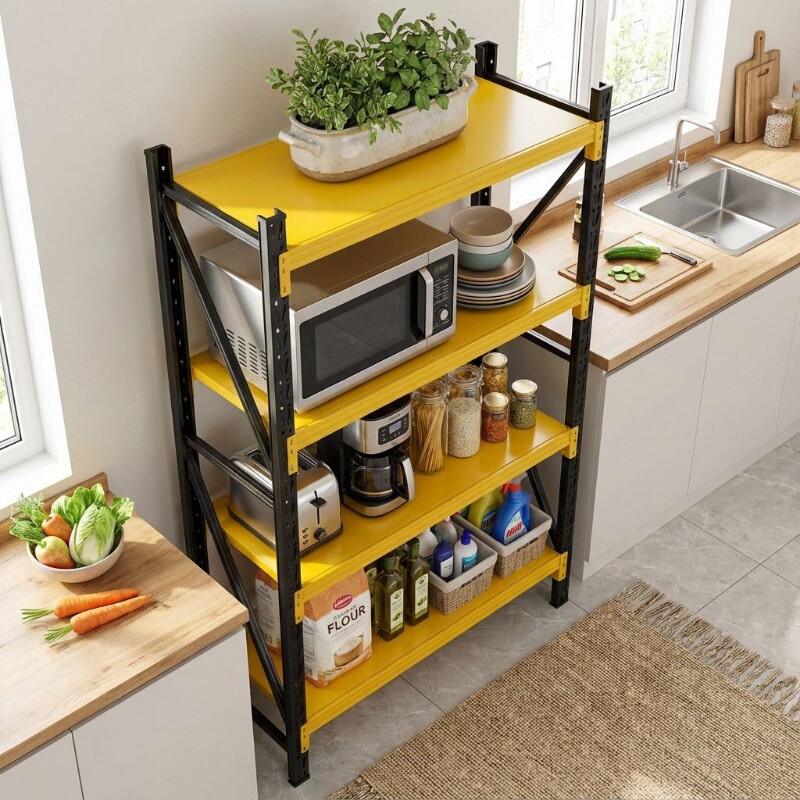 厨房置物架货架多功能烤箱微波炉储物架子落地多层家用收纳架锅架