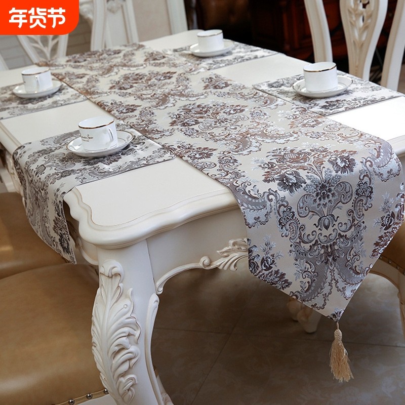 桌旗欧式高档奢华现代轻奢高端美式茶几电视柜帘北欧茶桌布新中式