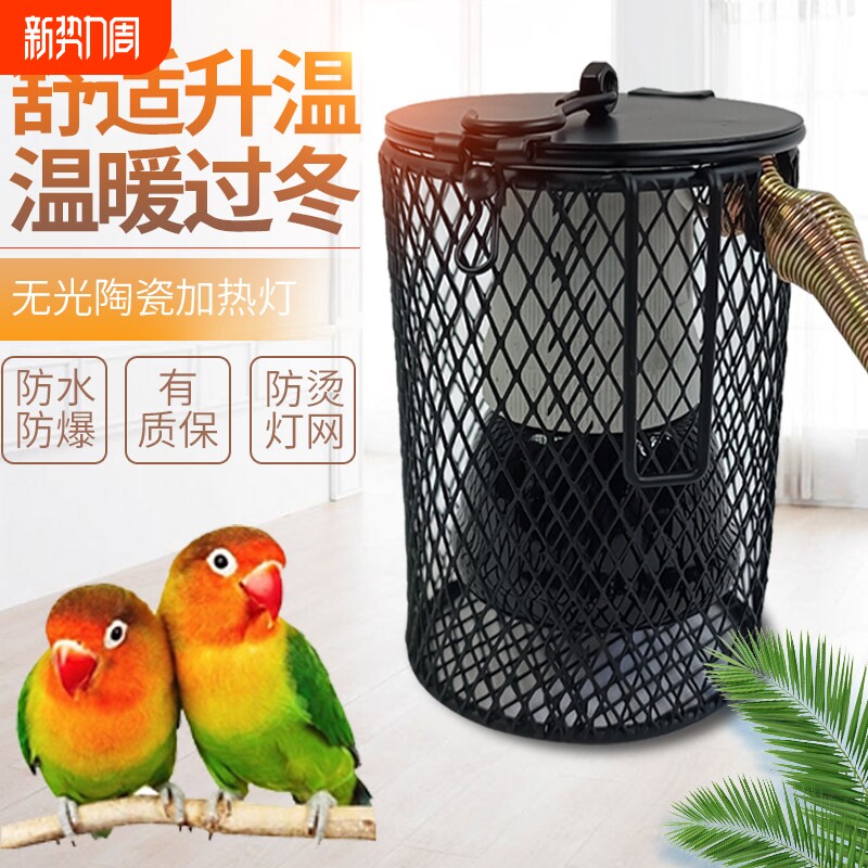鹦鹉保温灯过冬神器玄凤鸟用鸟笼鹦鹉取暖器取暖灯无光陶瓷加热灯